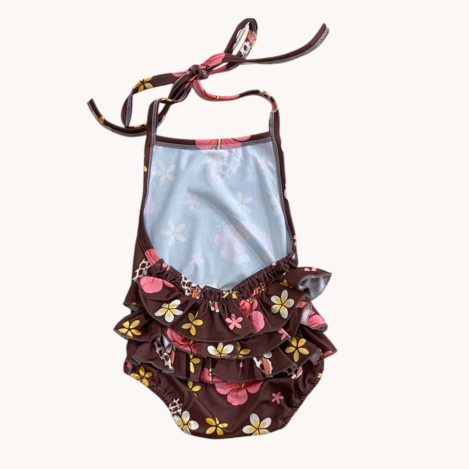 Rainbow and Seashells Ruffle Halter Romper
