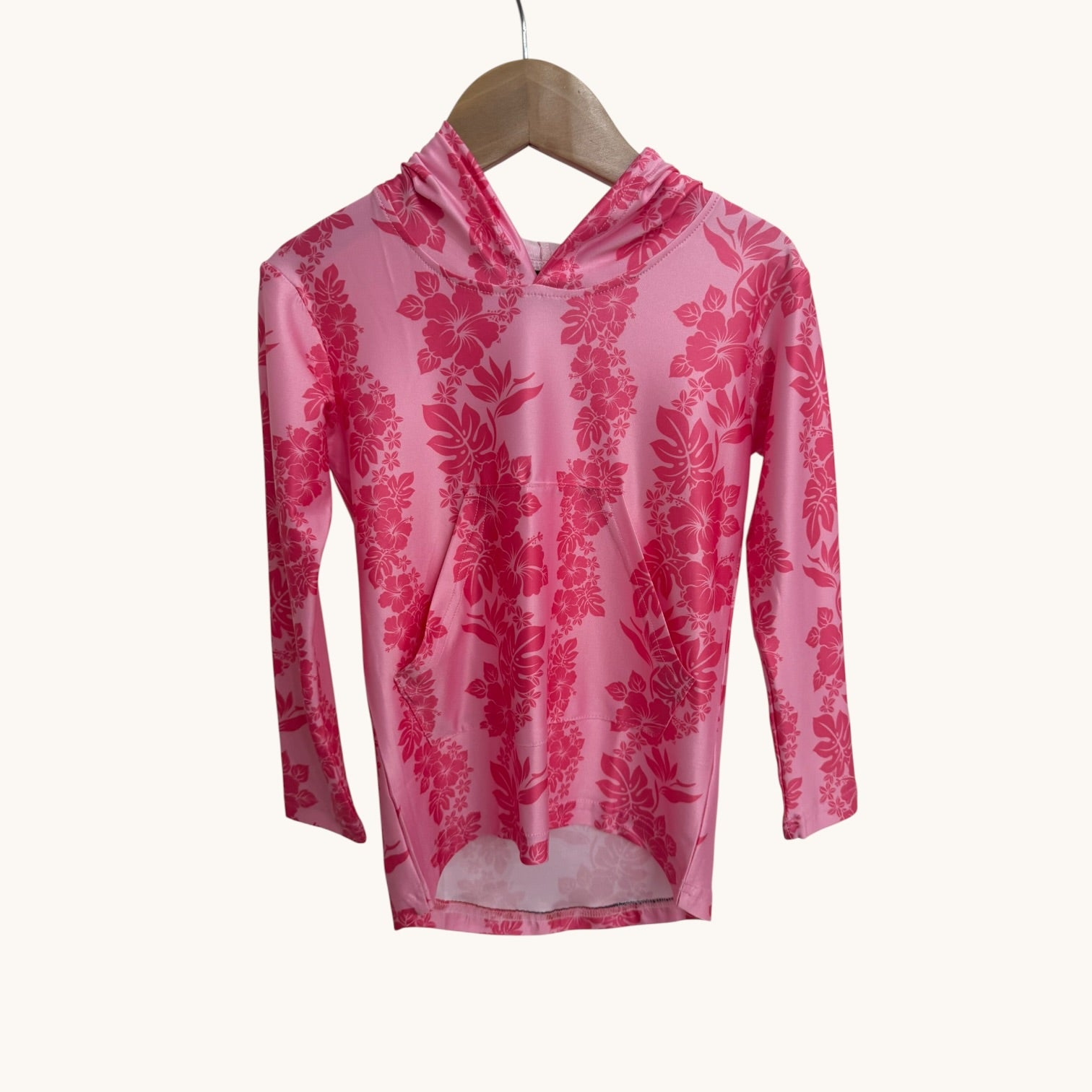 Pink Mauna Lani Dri Fit hooded Long sleeve