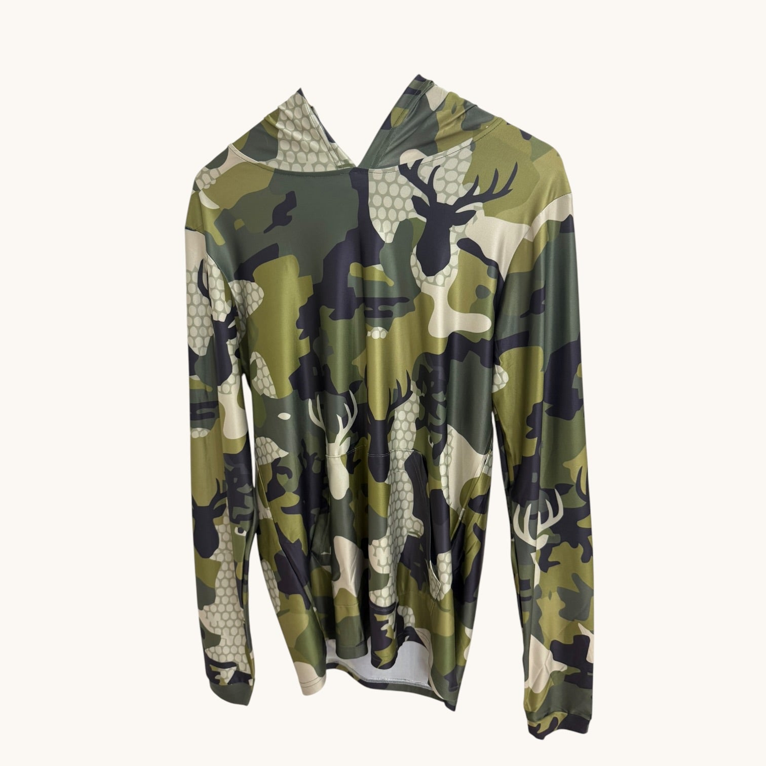 Adult Island Camo Stag Dri Fit Hooded Long Sleeve Tee