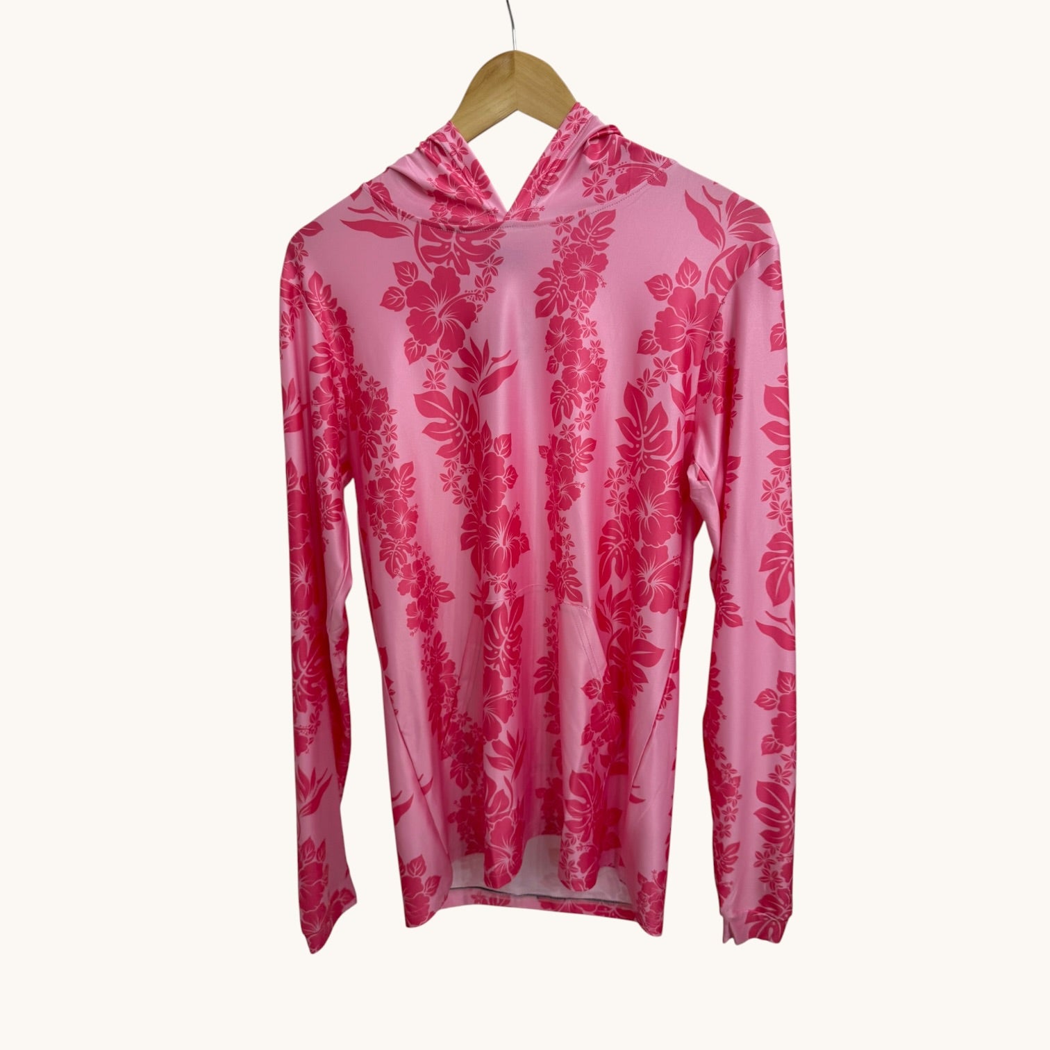 Adult Pink Mauna Lani Dri Fit Hooded Long Sleeve Tee