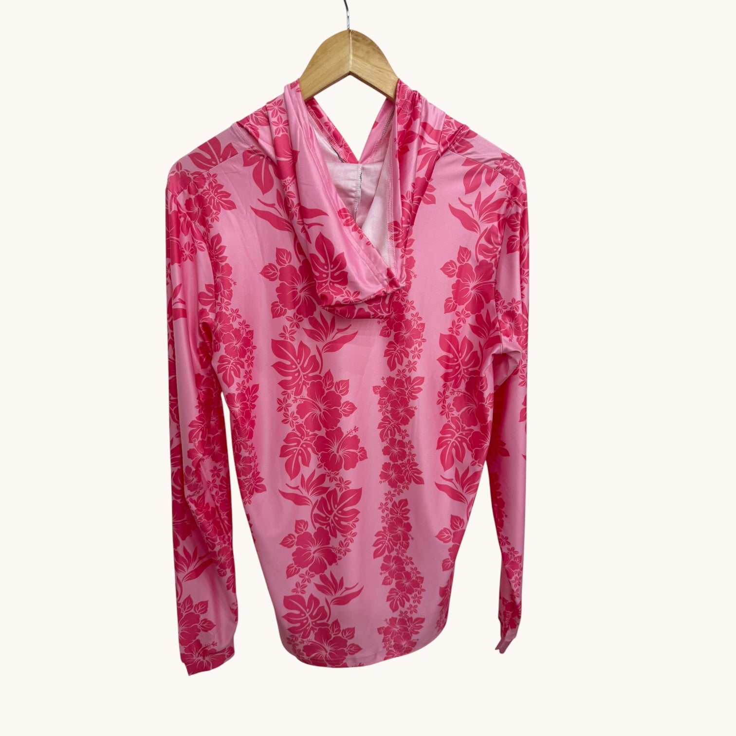 Adult Pink Mauna Lani Dri Fit Hooded Long Sleeve Tee