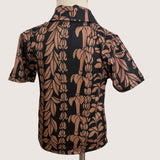 Black/Brown Lei collared shirt