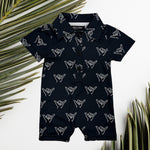 Black Shaka Collared Jumpsuit - Sweet Sweet Honey Hawaii