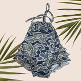 Blue Camo Shaka Ruffle Halter Romper - Sweet Sweet Honey Hawaii