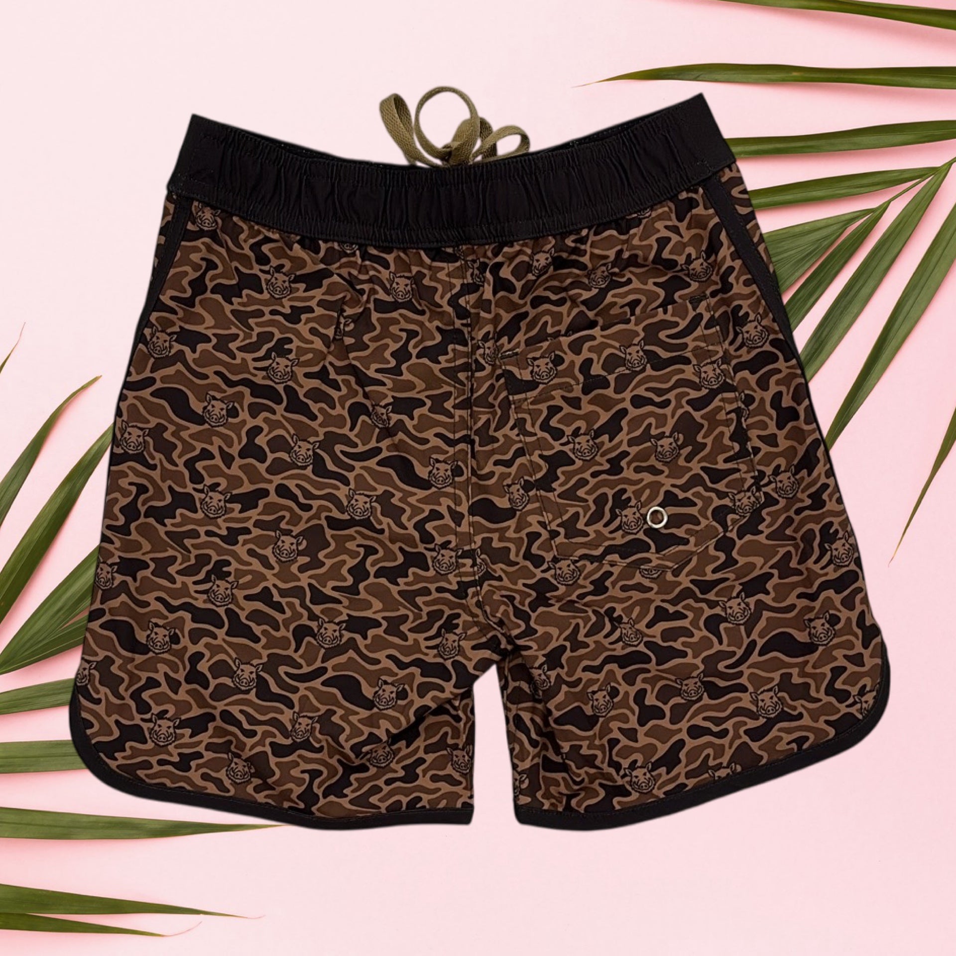 Brown Camo Boar Boys Boardies - Sweet Sweet Honey Hawaii