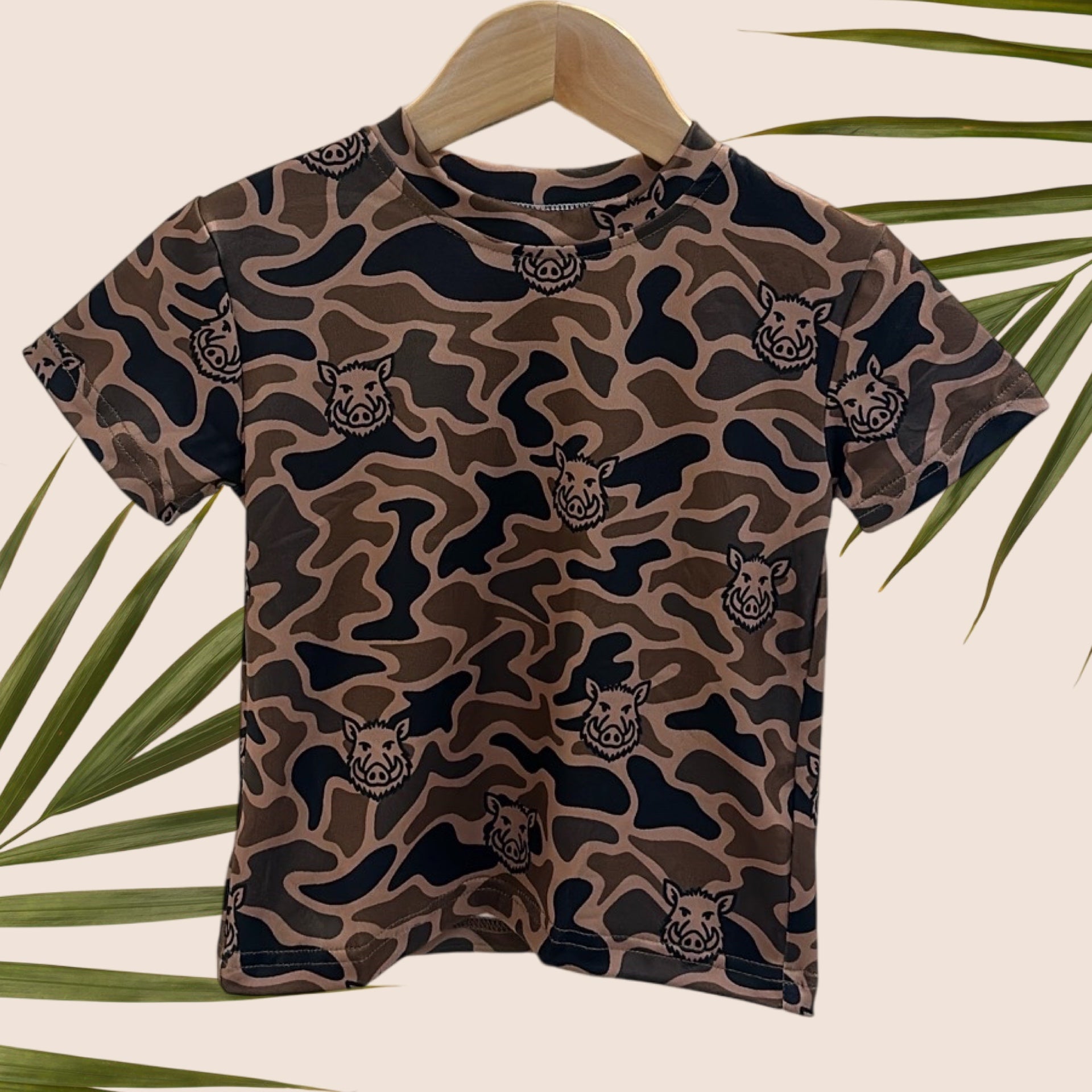 Brown Camo Boar T-shirt - Sweet Sweet Honey Hawaii