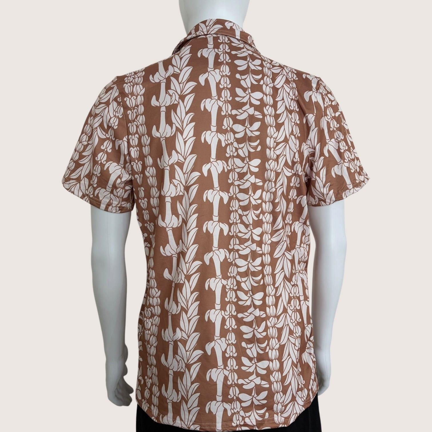 Brown Lei Men's collared Shirt - Sweet Sweet Honey Hawaii