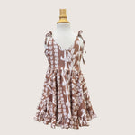 Brown Lei Shoulder Tie Dress - Sweet Sweet Honey Hawaii