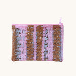 Brown/Pink Lei Aloha Pencil Pouch - Sweet Sweet Honey Hawaii