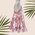 Cheetah Hibiscus Shoulder Tie Dress - Sweet Sweet Honey Hawaii