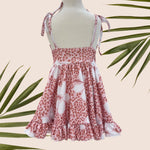 Cheetah Hibiscus Shoulder Tie Dress - Sweet Sweet Honey Hawaii