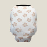 Cream Hibiscus car seat cover - Sweet Sweet Honey Hawaii