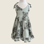 Green 'Ilima Quilt Shoulder Tie Dress - Sweet Sweet Honey Hawaii