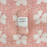 Hibiscus Cheetah Swaddle Blanket - Sweet Sweet Honey Hawaii