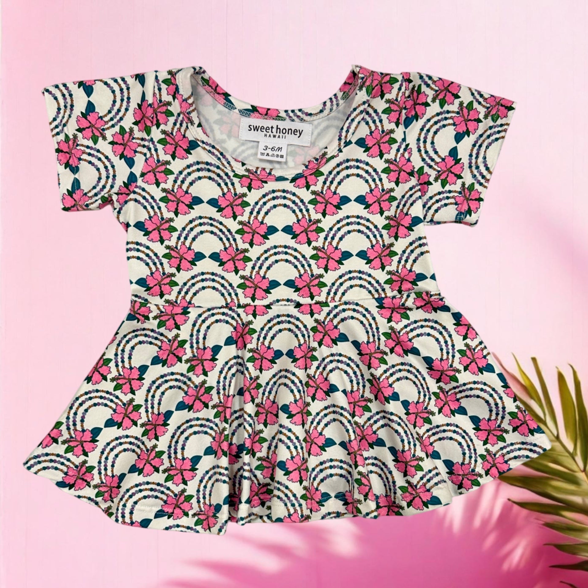 Kaua'i Tee Dress Onesie - Sweet Sweet Honey Hawaii
