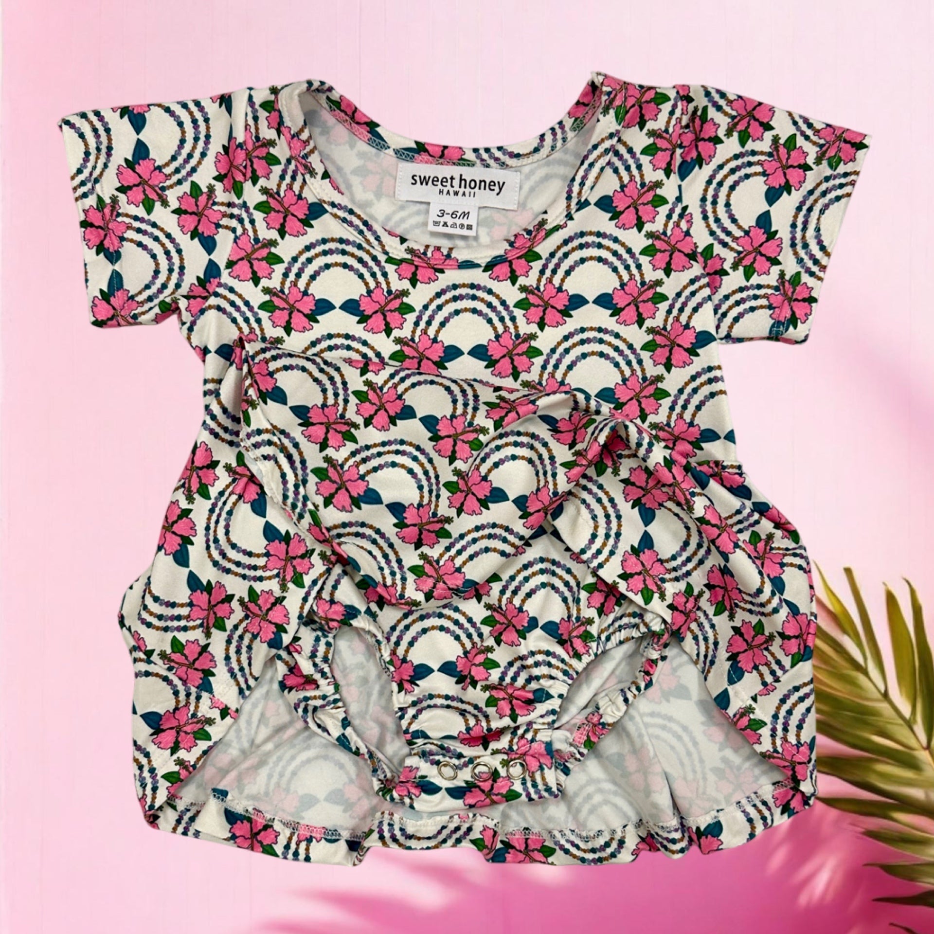 Kaua'i Tee Dress Onesie - Sweet Sweet Honey Hawaii