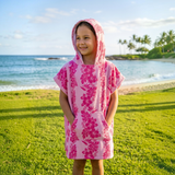 Kid's Pink Mauna Lani hooded Towel - Sweet Sweet Honey Hawaii
