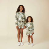 Kid's Tropical Monstera Crewneck Sweater - Sweet Sweet Honey Hawaii