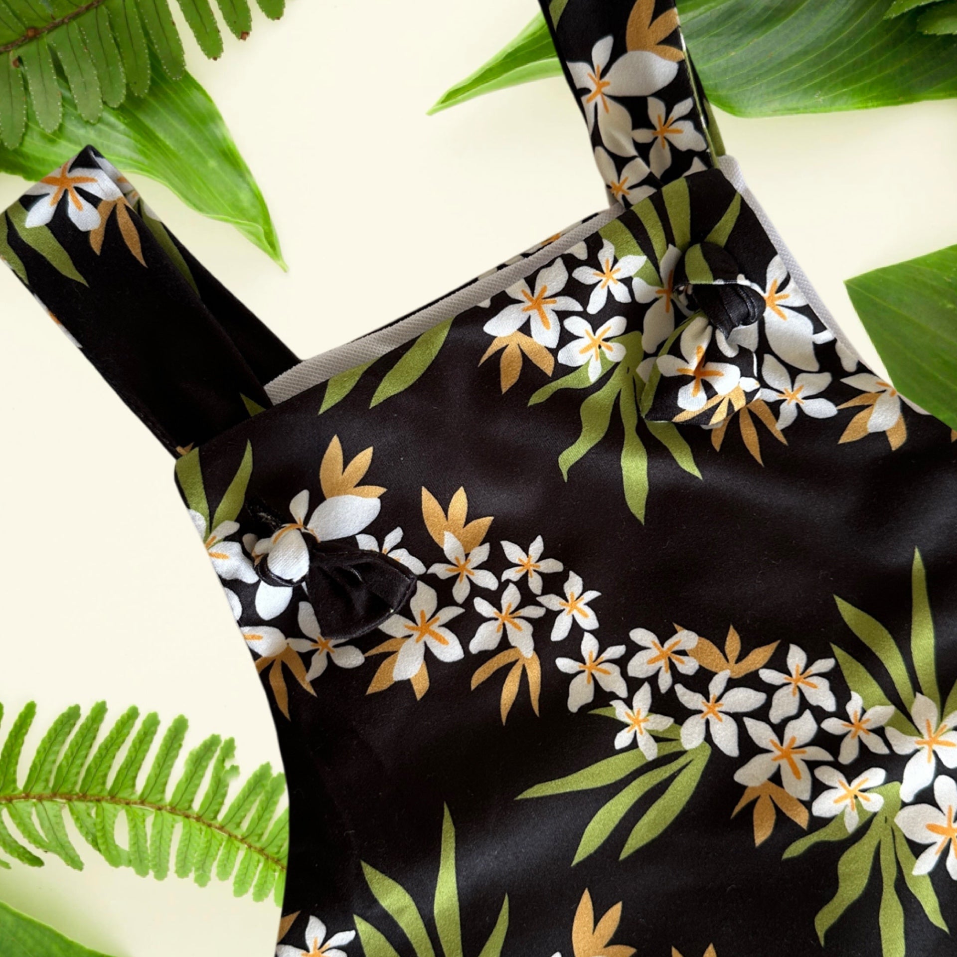 Lei Hiwa Black Knot tie romper - Sweet Sweet Honey Hawaii