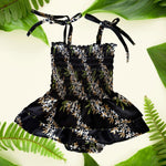 Lei Hiwa Black Melody Romper - Sweet Sweet Honey Hawaii
