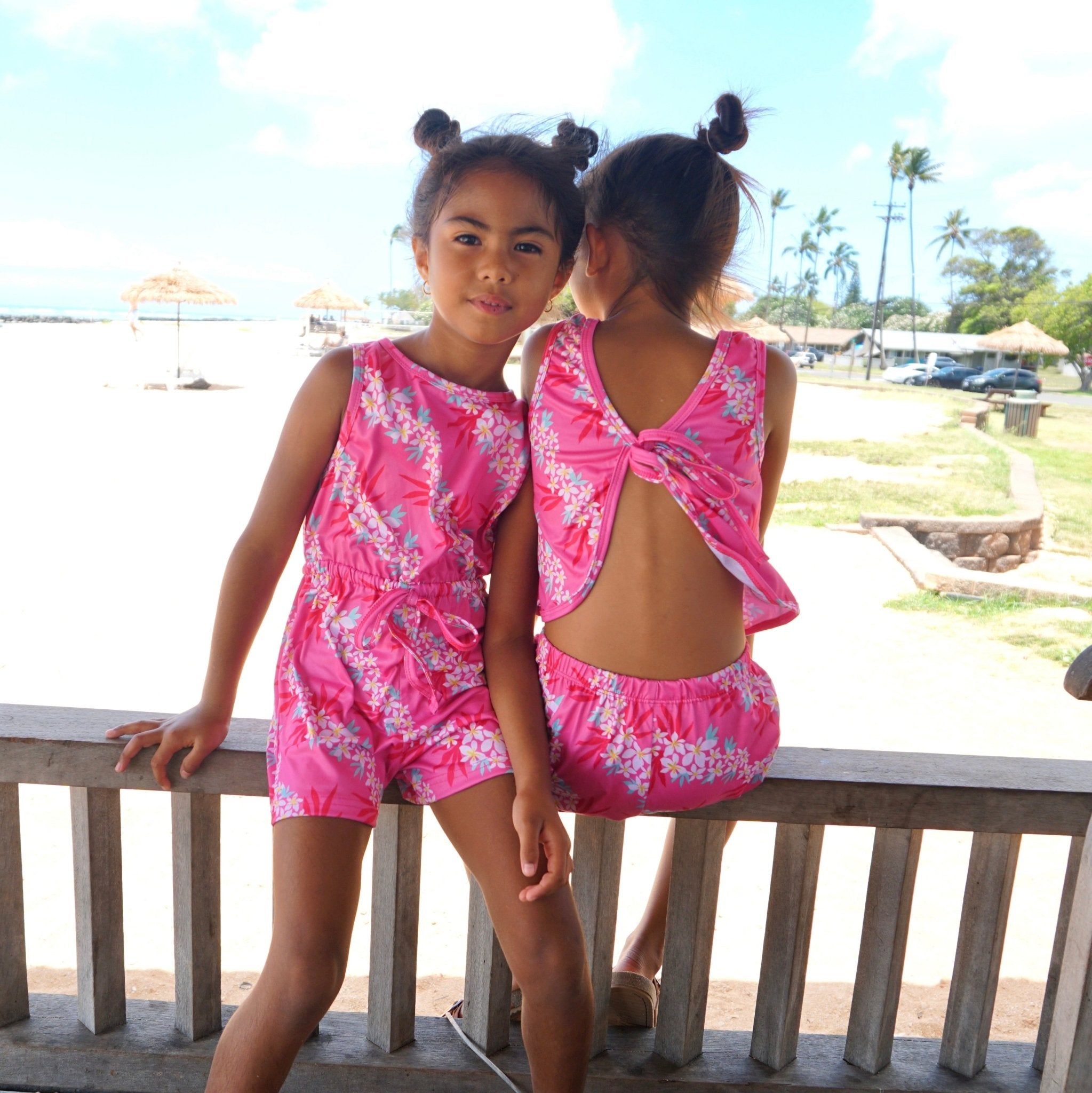 Lei Hiwa Pink Elle Romper - Sweet Sweet Honey Hawaii
