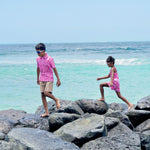 Magenta Gingham Collared Shirt - Sweet Sweet Honey Hawaii