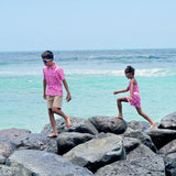 Magenta Gingham Collared Shirt - Sweet Sweet Honey Hawaii
