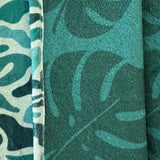 Medium: Mahi Mahi/Green Monstera Minky Blanket - Sweet Sweet Honey Hawaii