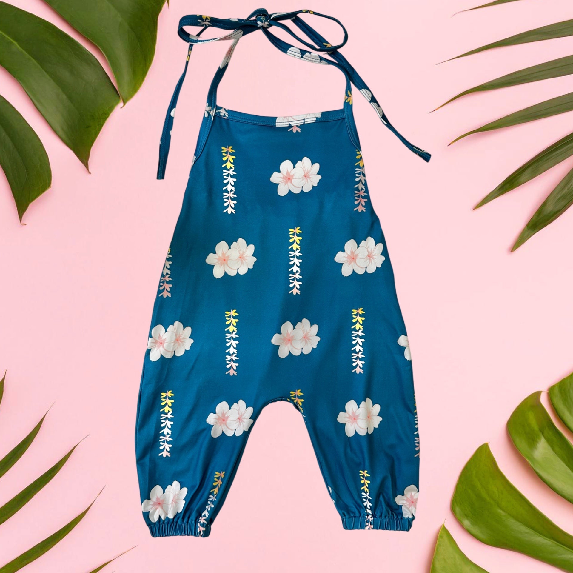 Melia Blue Halter Jumpsuit - Sweet Sweet Honey Hawaii