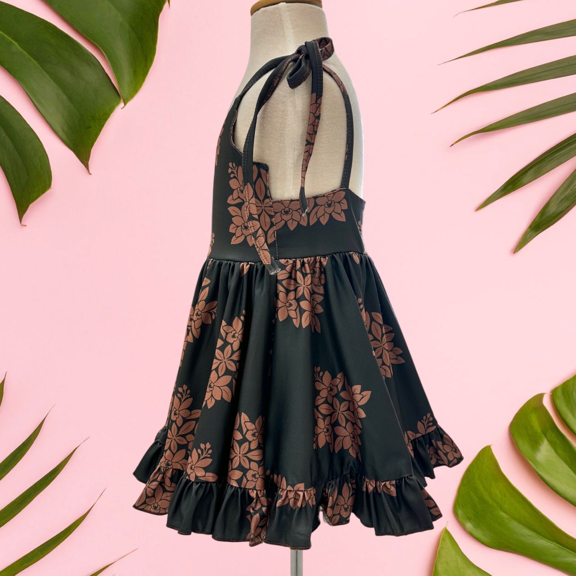 Midnight | Heirloom Shoulder Tie Dress - Sweet Sweet Honey Hawaii