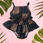 Midnight | Heirloom Thin strap Onesie - Sweet Sweet Honey Hawaii