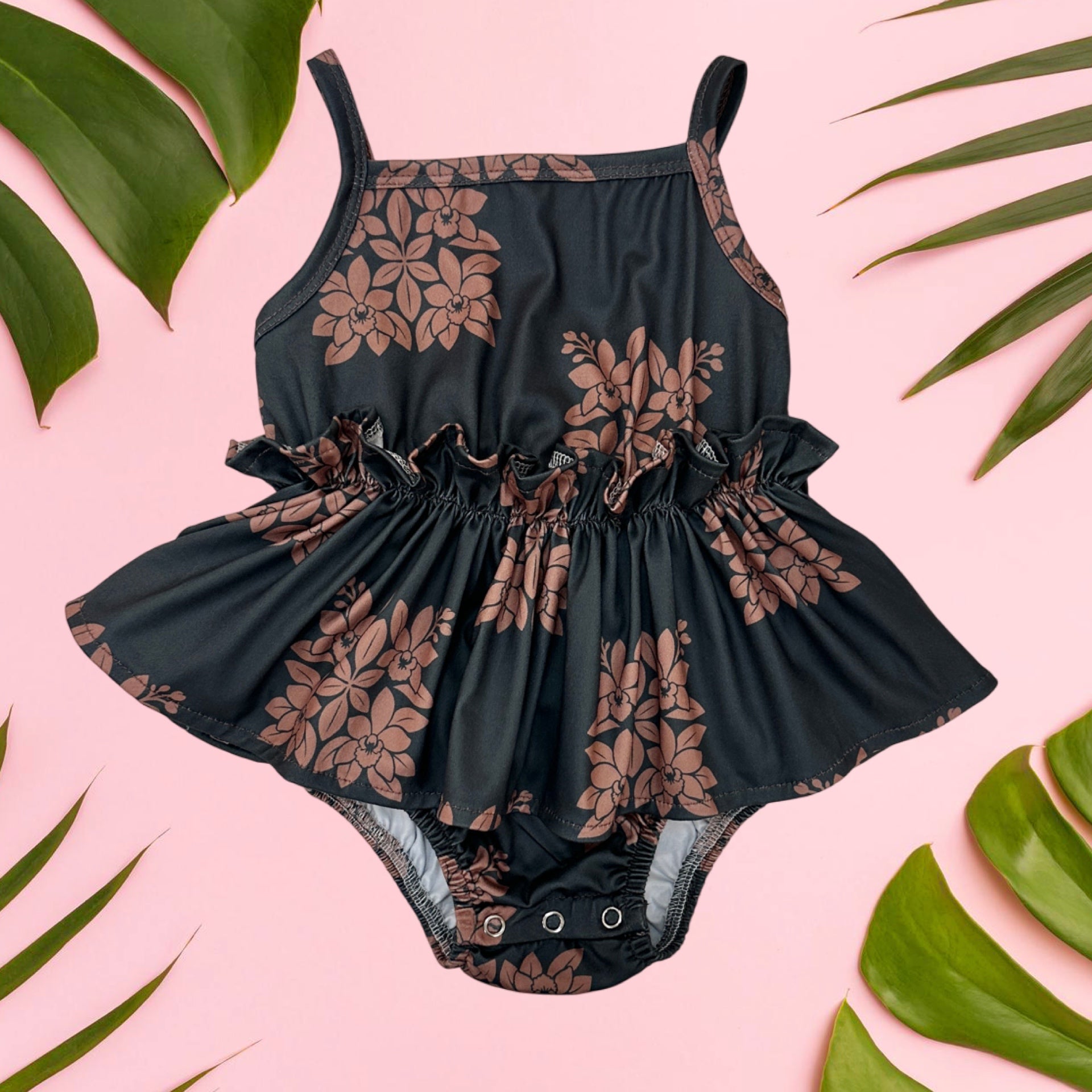 Midnight | Heirloom Thin strap Onesie - Sweet Sweet Honey Hawaii