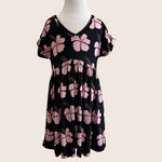 Midnight Hibiscus Tee Dress - Sweet Sweet Honey Hawaii