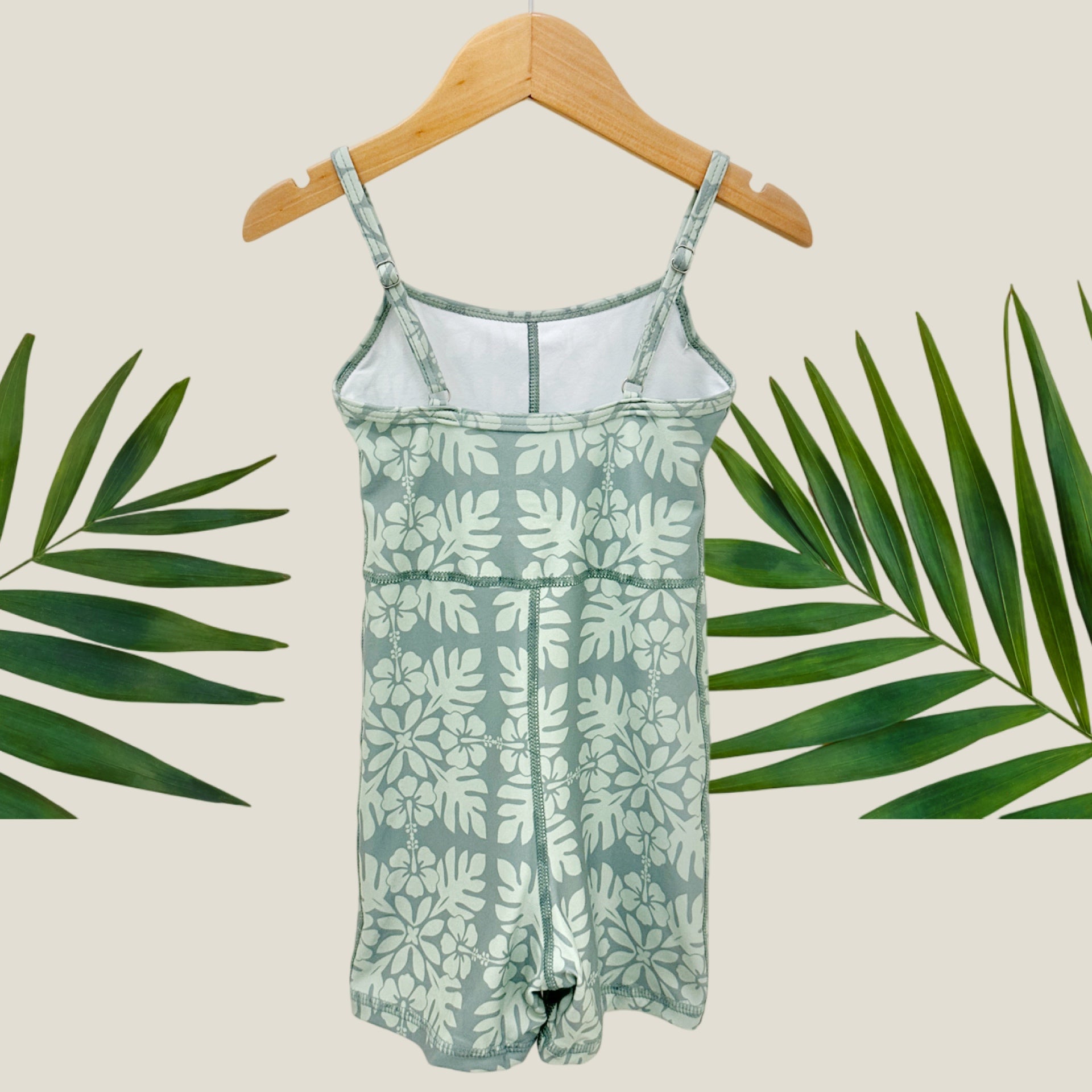 Olive Green Tropical Quilt Sierra Jumpsuit - Sweet Sweet Honey Hawaii