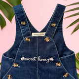 Dark Denim Sweet honey Logo sailor romper