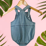 Light Denim wash Plumeria romper