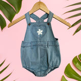 Light Denim wash Plumeria romper