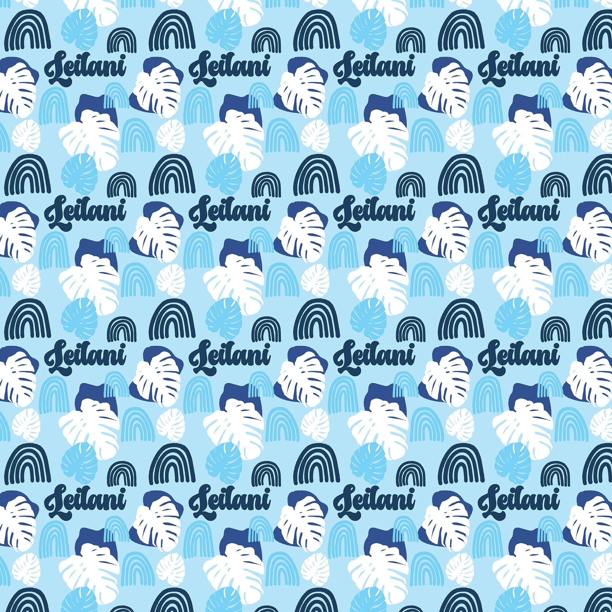 Personalize Blanket: Rainbow Monstera - Sweet Sweet Honey Hawaii