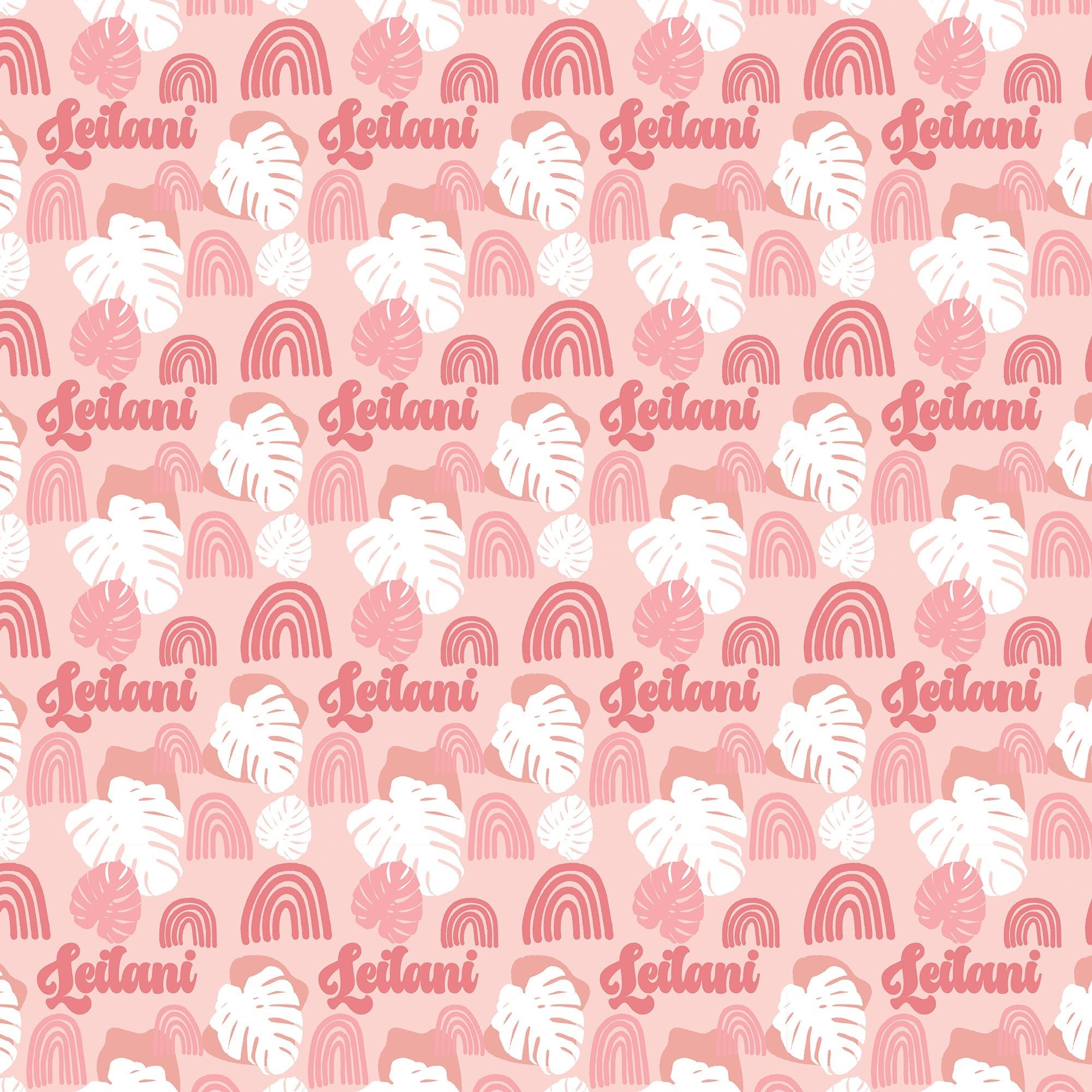 Personalize Blanket: Rainbow Monstera - Sweet Sweet Honey Hawaii