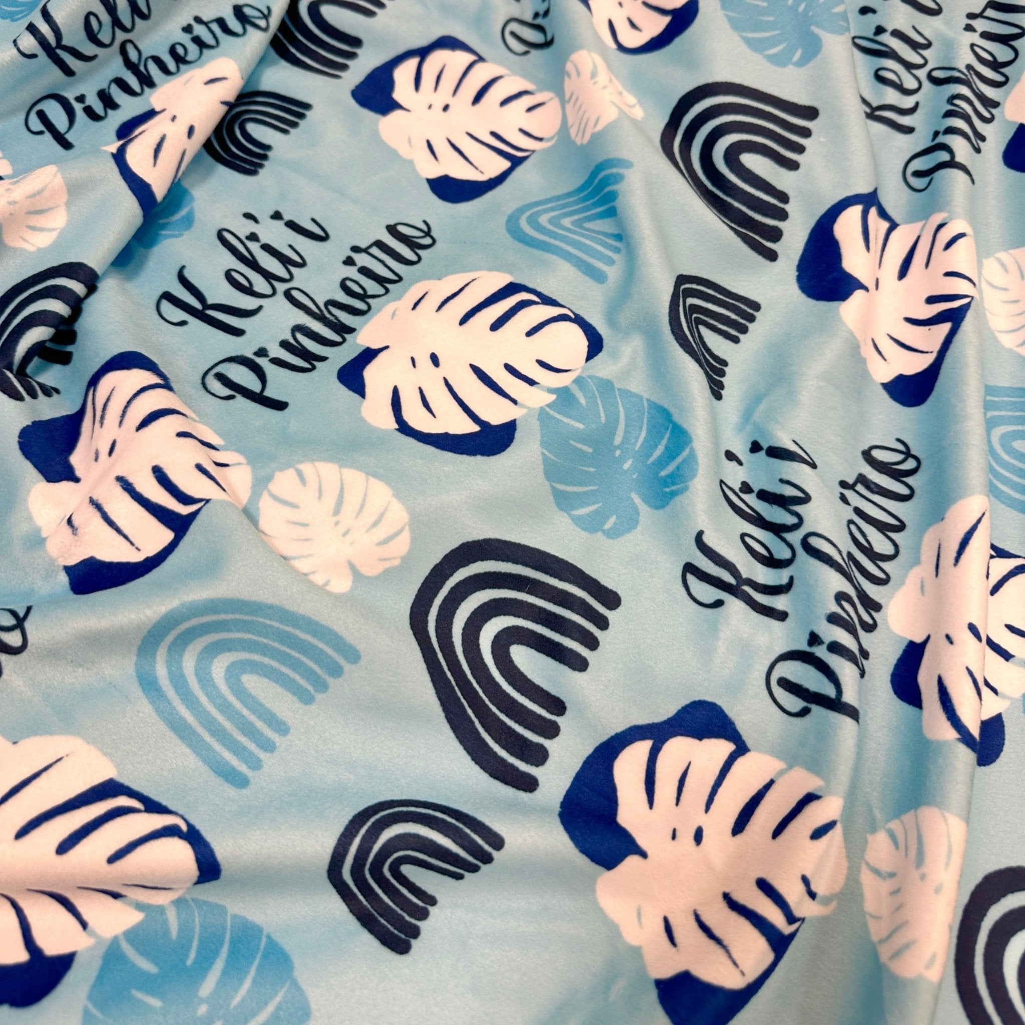 Personalize Blanket: Rainbow Monstera - Sweet Sweet Honey Hawaii