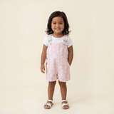 Pink Mauna lani Denim Short Overalls - Sweet Sweet Honey Hawaii