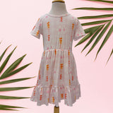 Pink plumeria Palaka Tee Dress - Sweet Sweet Honey Hawaii