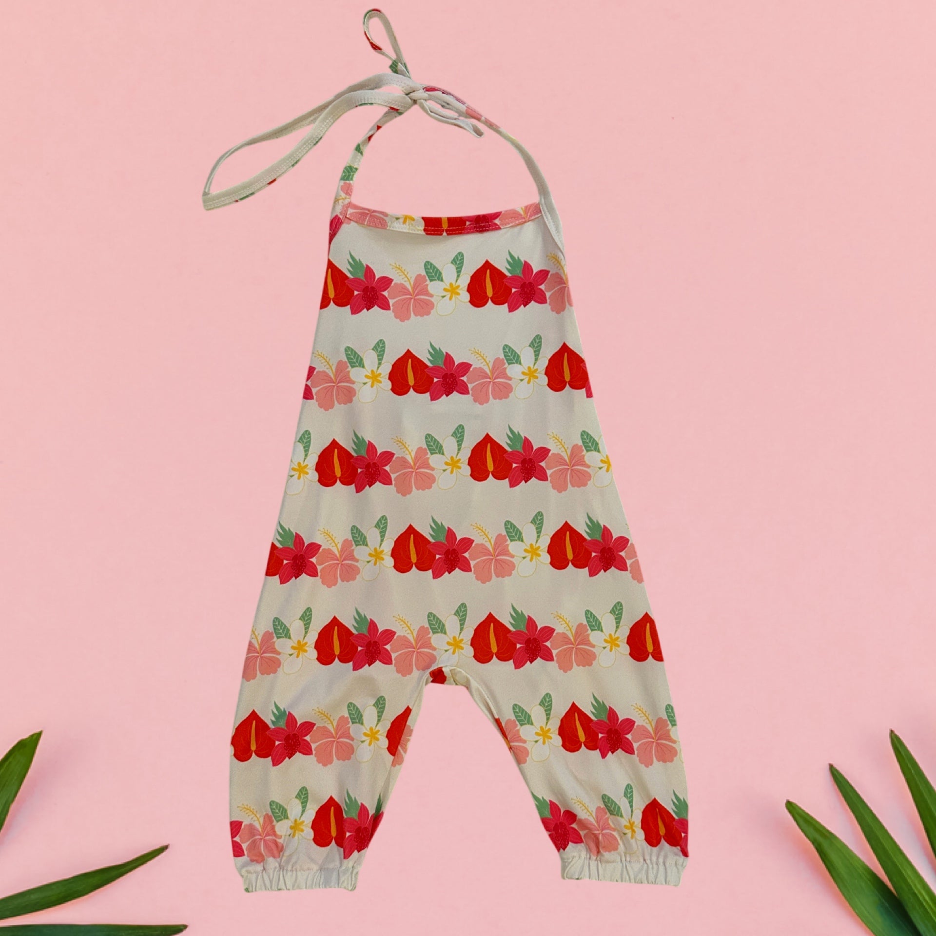 Pua lei Halter Jumpsuit - Sweet Sweet Honey Hawaii