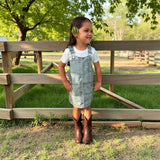 Sage Denim Quilt Dress - Sweet Sweet Honey Hawaii