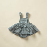 Sage Green Denim Quilt Ruffled Onesie - Sweet Sweet Honey Hawaii