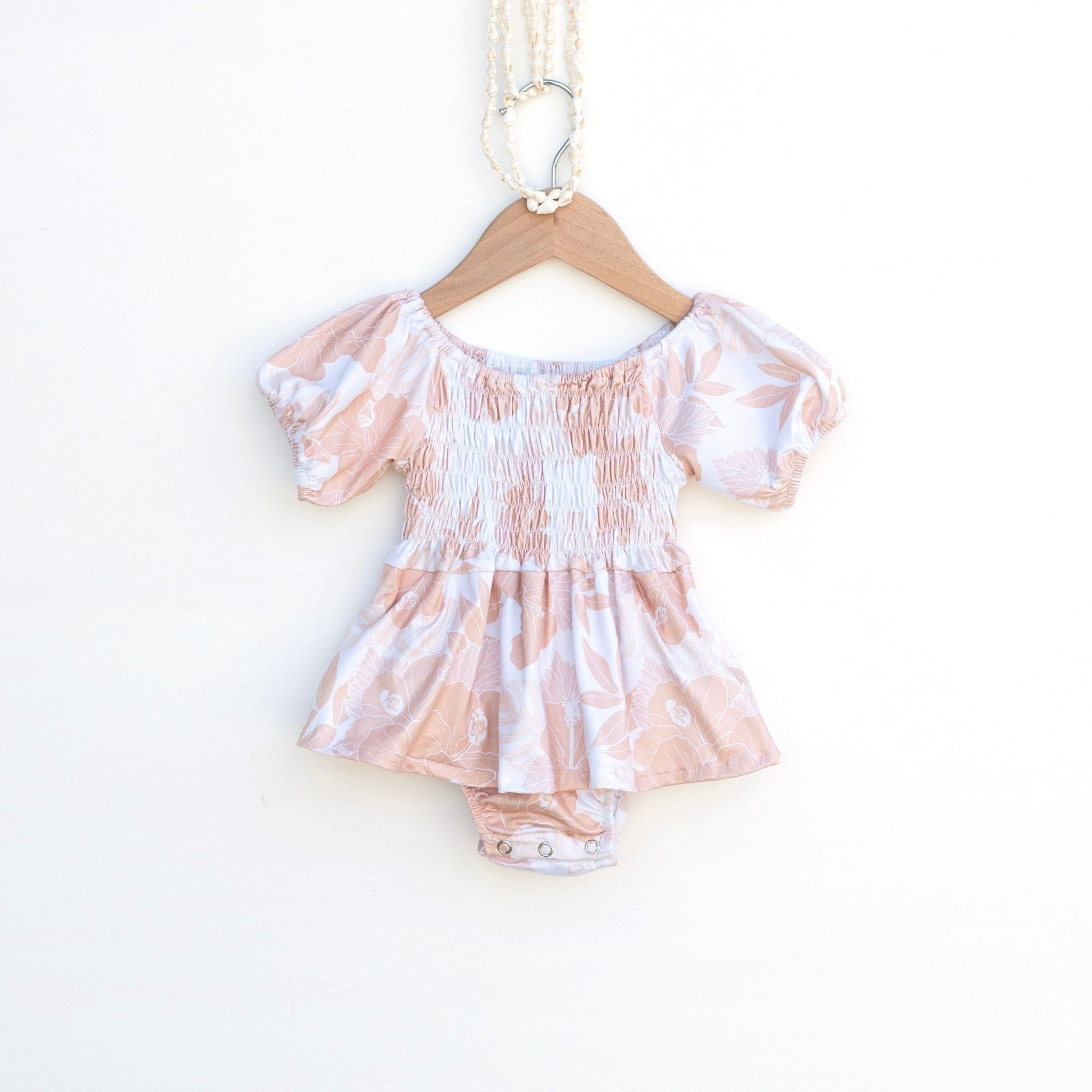 Sands of Wailea Sleeved Melody Romper - Sweet Sweet Honey Hawaii