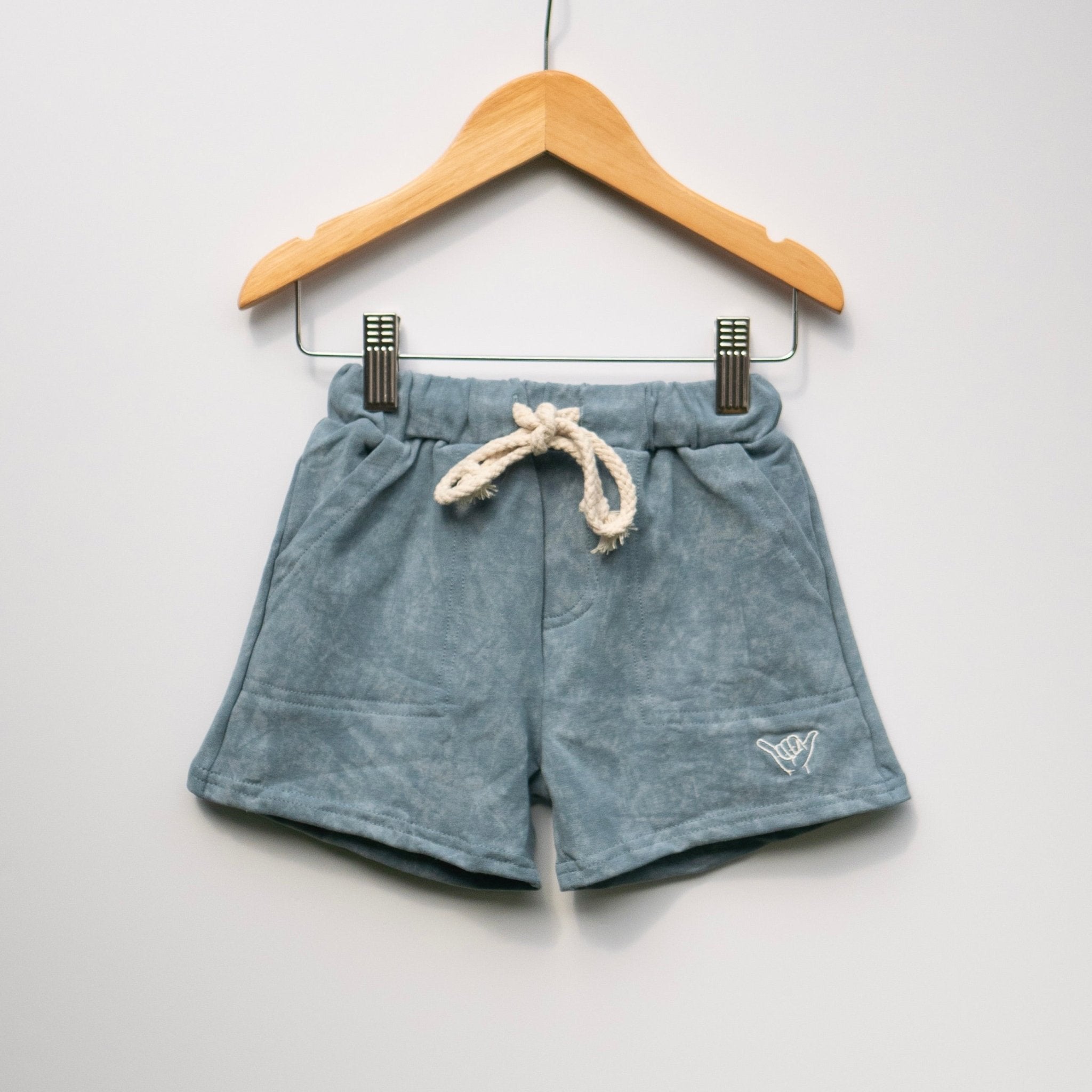 Shaka Blue Marbled Shorts - Sweet Sweet Honey Hawaii