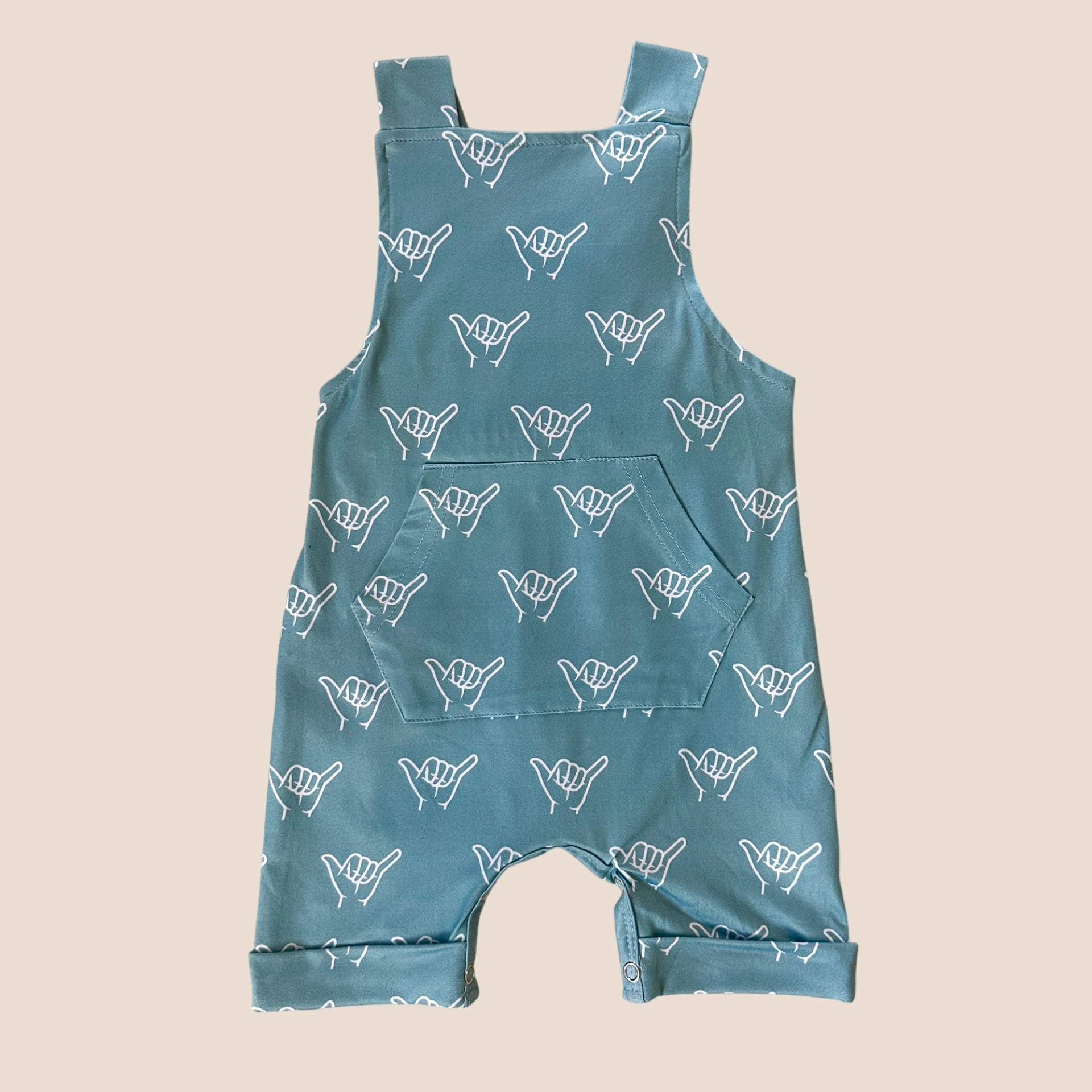 Sky Blue shaka Overalls - Sweet Sweet Honey Hawaii