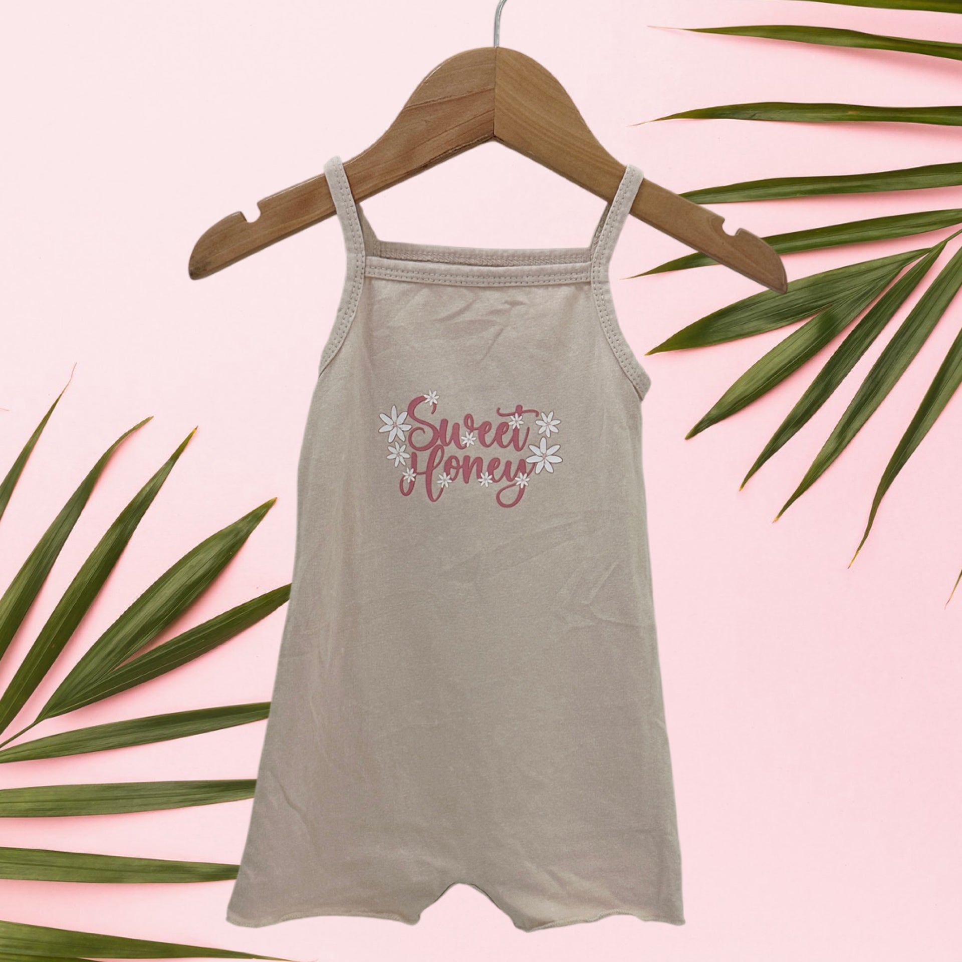 Sweet Honey tiare thin strap cream Romper - Sweet Sweet Honey Hawaii