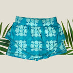 Teal Tropical Palaka Julia Skort - Sweet Sweet Honey Hawaii
